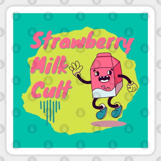 Strawberry Milk Cult Sticker by yaywow